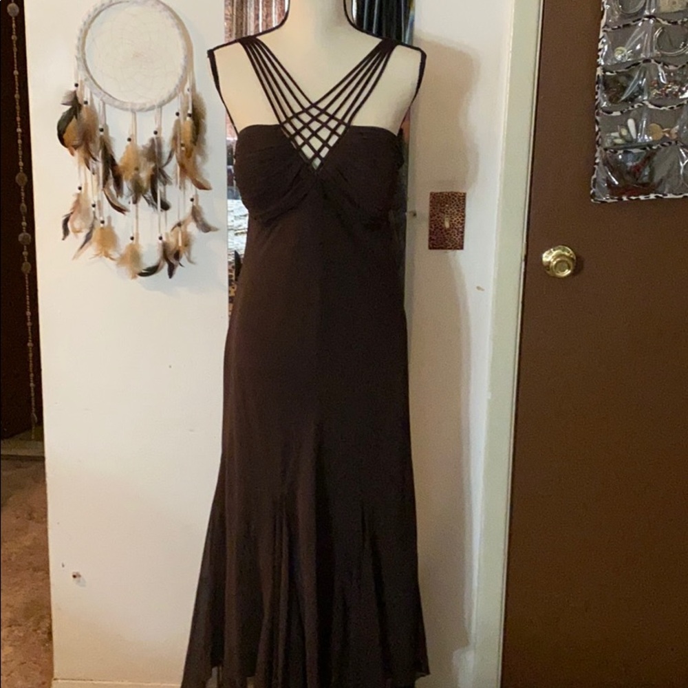 💐💐S.L.fashions Chocolate brown strappy maxi
